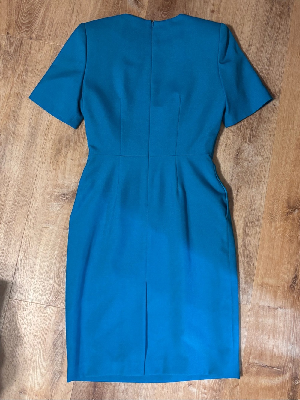 Vintage Kasper for A.S.L. Cobalt blue belted sheath dress size 8 - Picture 6 of 15
